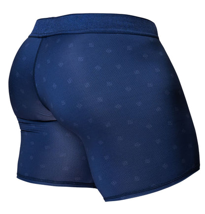 Dark blue ergo wear ew1753 feel se boxer briefs with subtle repeating logo pattern for comfortable everyday wear
