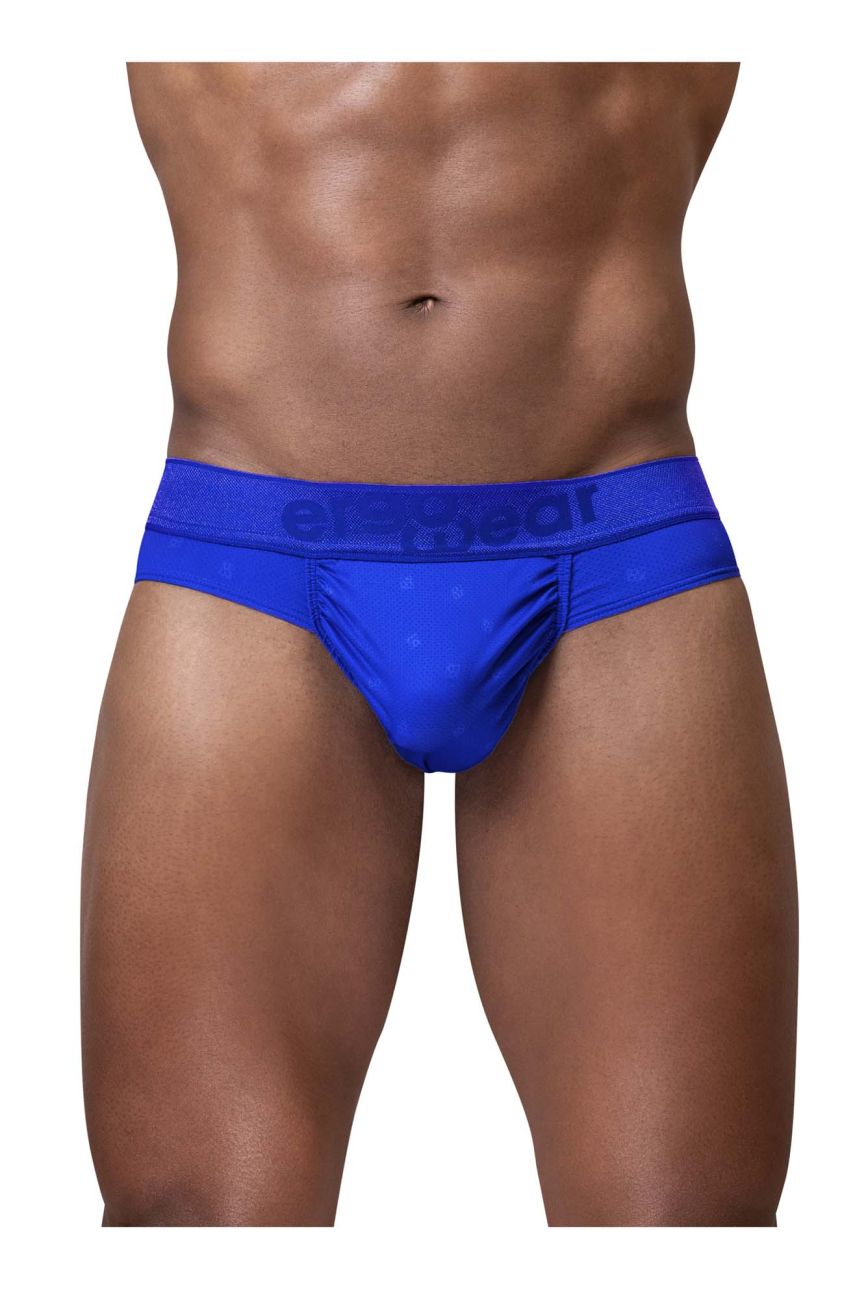 Bright blue ergoWear ew1754 feel SE thongs with snug fit and elementar branded waistband in royal blue color