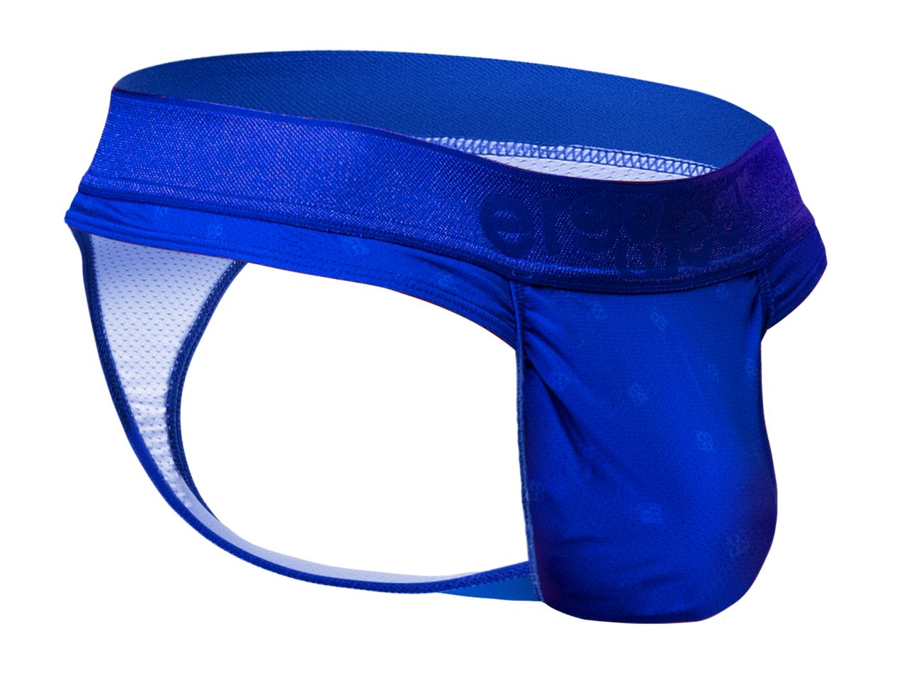 Royal blue ergowear ew1754 feel se thongs featuring mesh briefs with solid front panel and elastic waistband