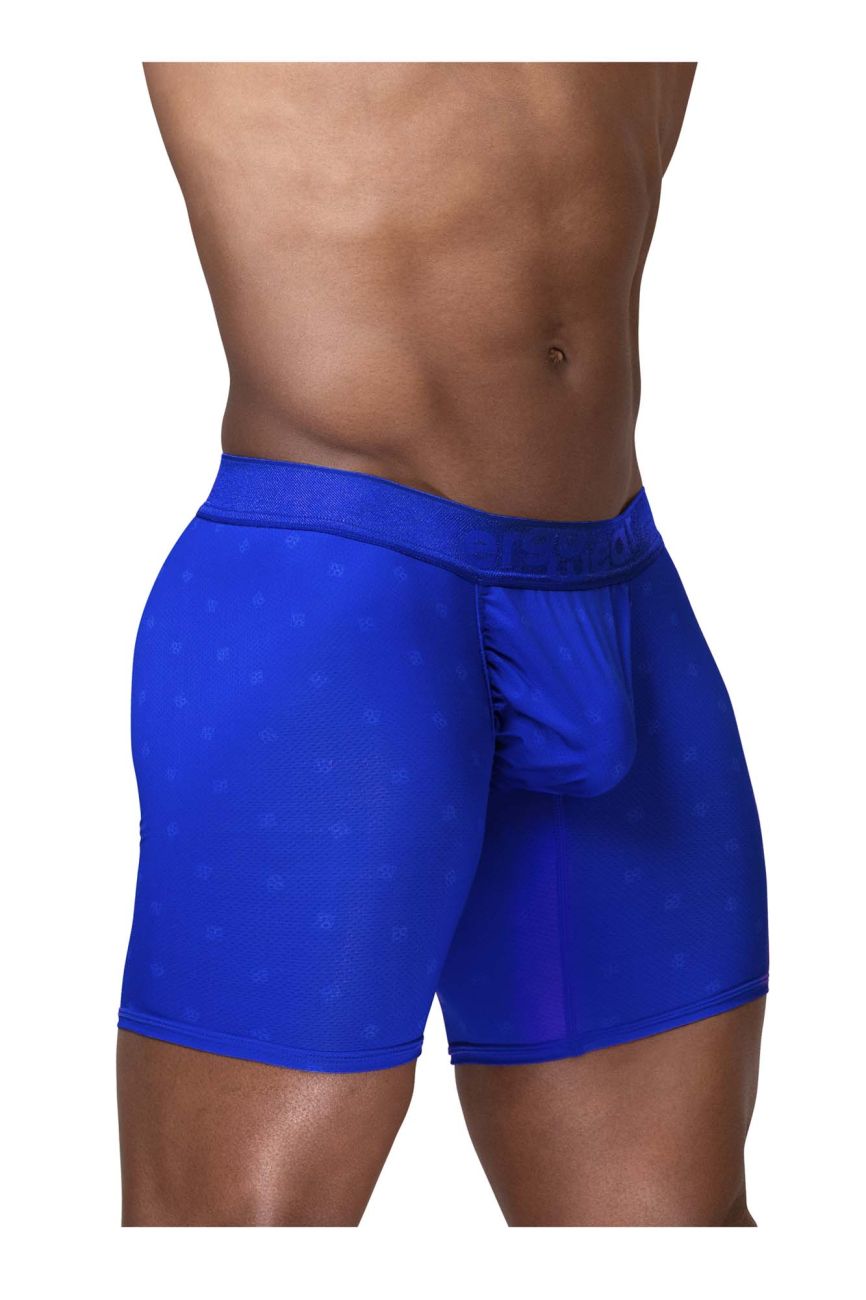 Ergowear ew1757 feel se boxer briefs in royal blue with a textured pattern and contoured pouch design