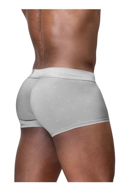 Ergo wear ew1760 feel se trunks in silver feature smooth gray athletic briefs with elastic waistband and form-fitting design