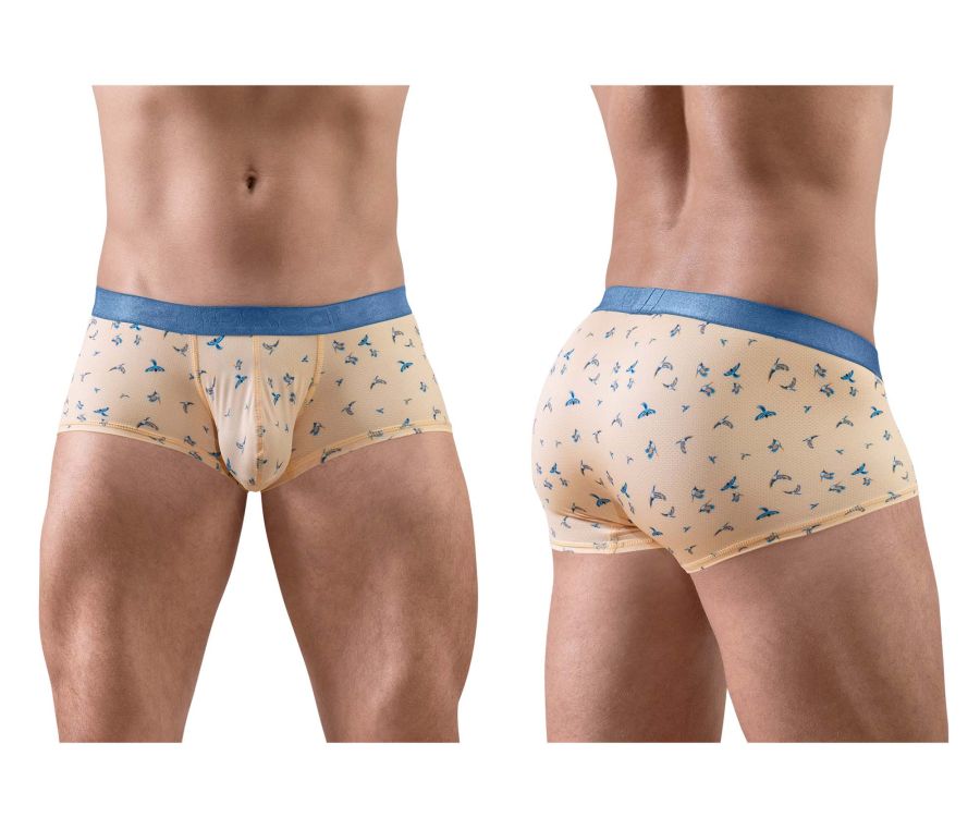 ErgoWear ew1774 slk se peach briefs with blue dolphin pattern and solid blue waistband for everyday comfort