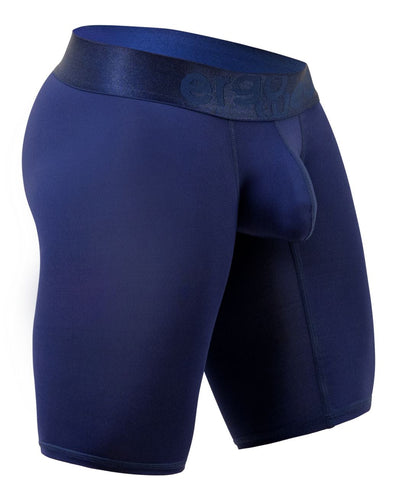 Navy blue ergoWear ew1781 max bold athletic boxer briefs with matching waistband featuring org logo