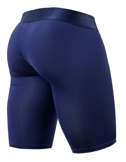 Navy blue ergoWear ew1781 max bold compression athletic shorts with matching elastic waistband for performance use