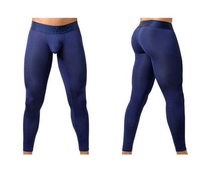Navy blue ergoWear EW1782 MAX BOLD men’s compression tights with matching elastic waistband and subtle branding