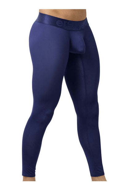 Navy blue ergoWear ew1782 max bold men’s compression tights with snug fit and elastic waistband for athletic use