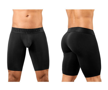 Black mens compression shorts ergoWear ew1783 max bold in black with snug fit and logo on waistband