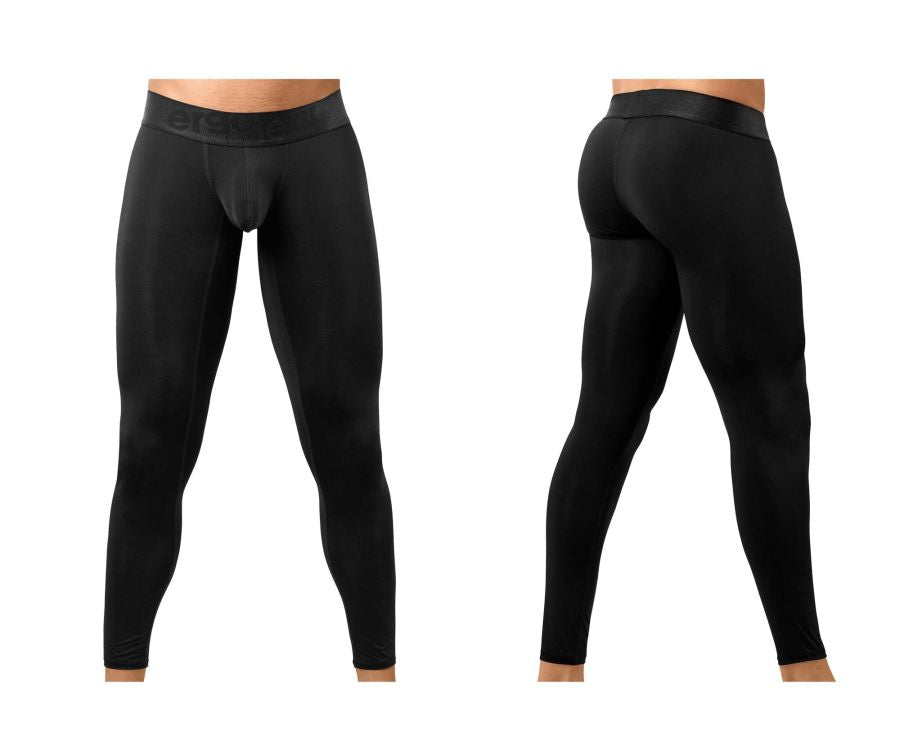 Ergowear ew1784 max bold black compression tights with smooth stretchy fabric and subtle logo on the waistband