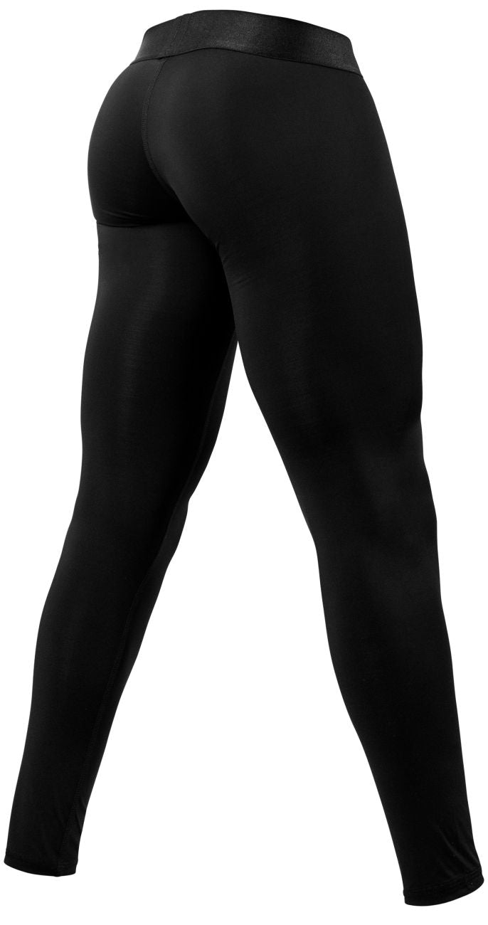Black ergo wear ew1784 max bold athletic pants with smooth stretchy material and a slightly raised waistband