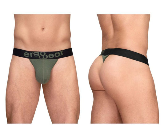 Olive green ergonomic briefs with black ergo wear waistband in dark green designed for comfort and support