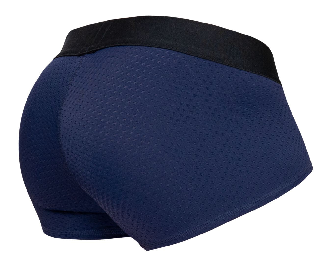 Navy blue mesh briefs with black elastic waistband from ergowear ew1791 max flow trunks for breathable comfort