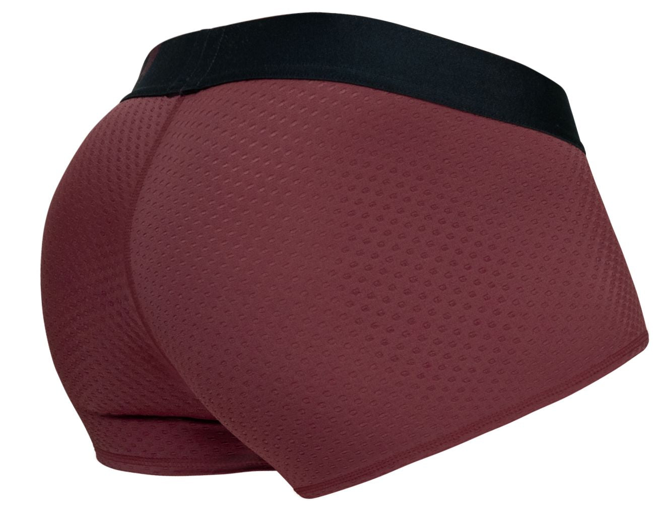 ErgoWear ew1795 max flow trunks in burgundy with black waistband and breathable textured mesh fabric