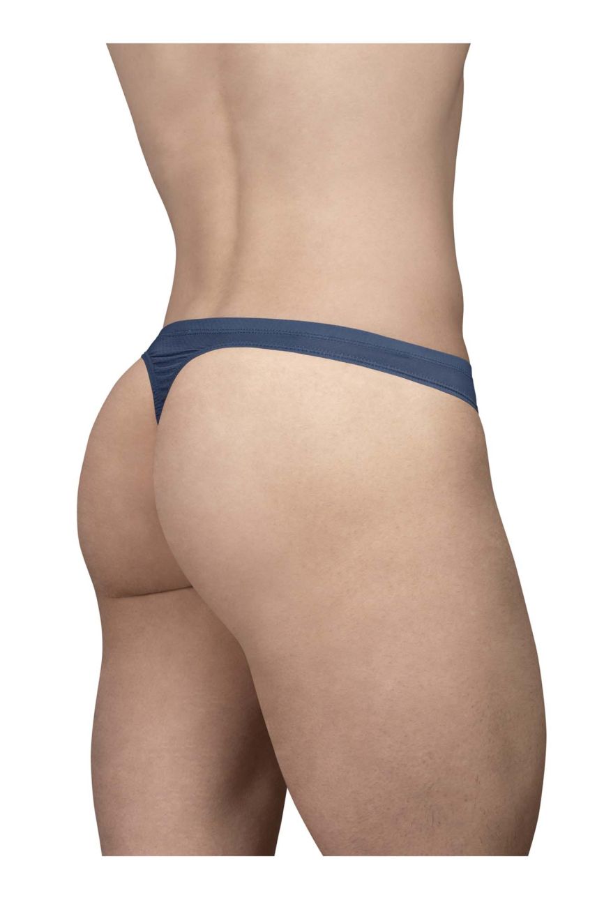 Navy blue ergo wear ew1797 x4d se thong with smooth stretchable fabric narrow waistband and minimal coverage