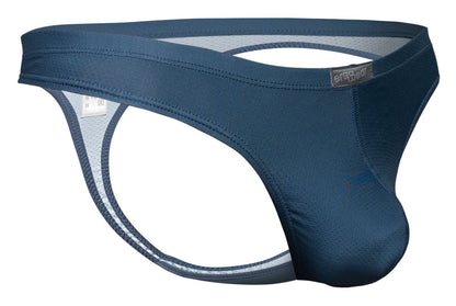 ErgoWear EW1797 X4D SE thongs in sea blue navy mesh with supportive contoured design and gray trim edges