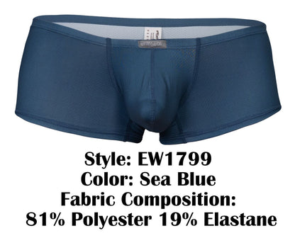 Sea blue ErgoWear EW1799 X4D SE men’s briefs made of 81% polyester 19% elastane with a sleek form-fitting design