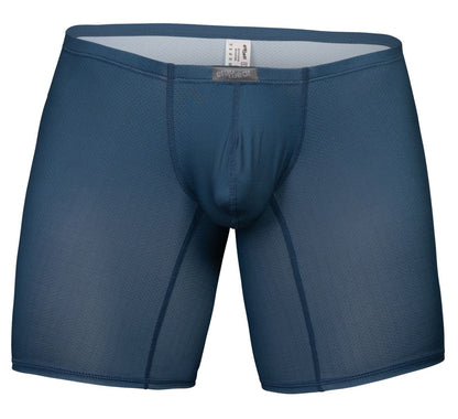 Dark blue ergoWear EW1800 X4D SE men’s boxer briefs with smooth stretchy fabric and reinforced seams