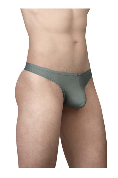 Ergowear ew1801 x4d se thong in olive green made of smooth stretchy fabric with minimalist design and subtle branding