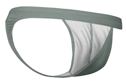 Ergowear ew1801 x4d se thong in olive green with breathable mesh interior and clean stitching in a minimalist design