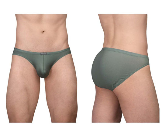 Olive green seamless bikini briefs ergo wear ew1802 x4d se offering stretch comfort and a smooth fit