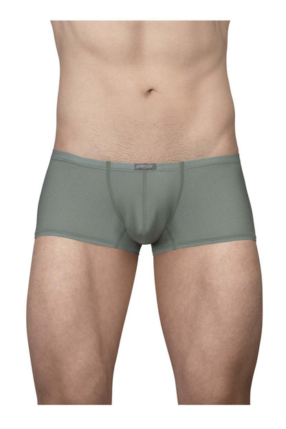 Mens olive green ergo wear ew1803 x4d se trunks with smooth form-fitting fabric and subtle waistband brand tag