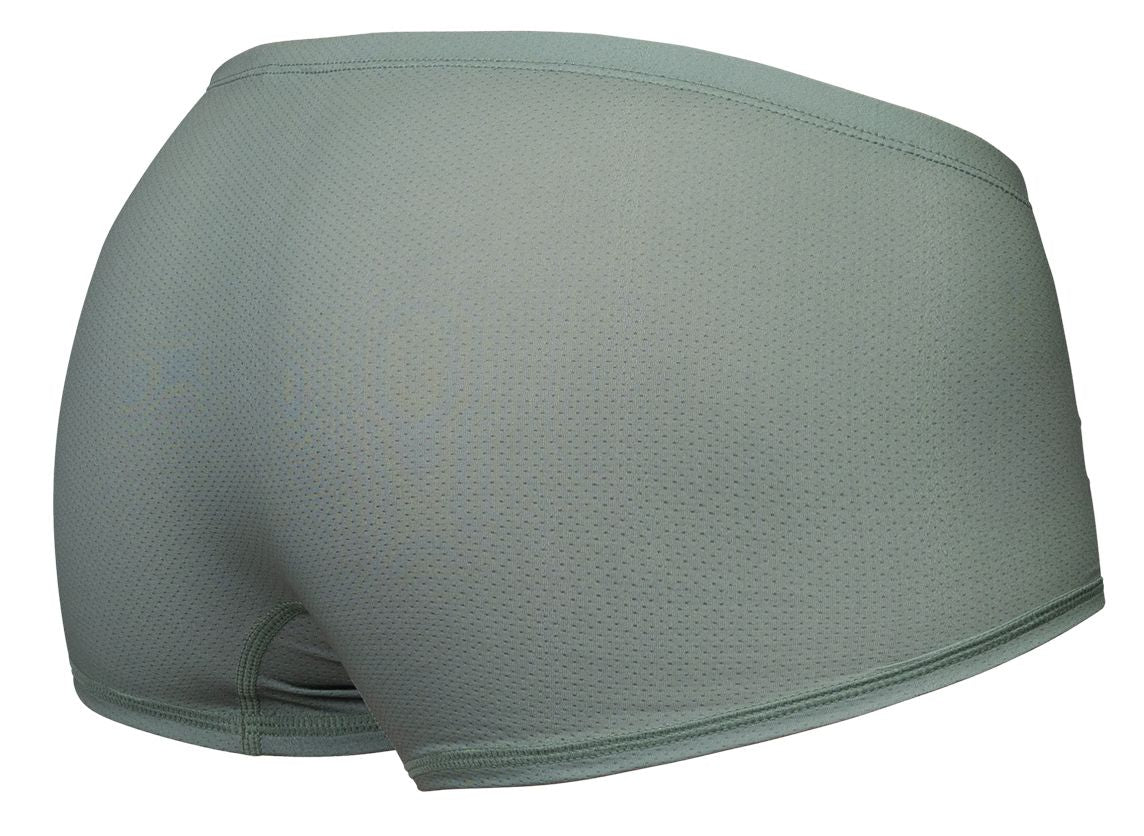 ErgoWear EW1803 x4d se trunks olive green breathable mesh briefs with snug fit and seamless stitching