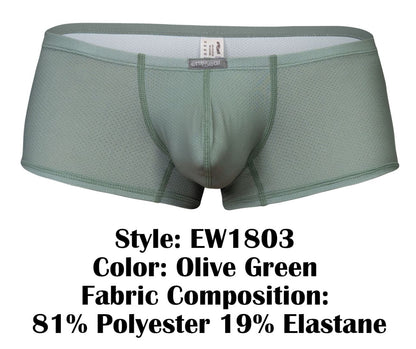 Ergowear ew1803 x4d se trunks olive green mesh men’s briefs made of 81 polyester and 19 elastane for breathability
