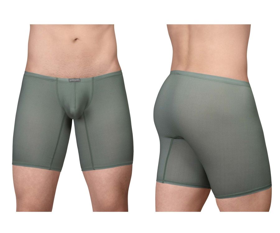 Olive green ergo wear ew1804 x4d se seamless boxer briefs with contoured design and reinforced stitching