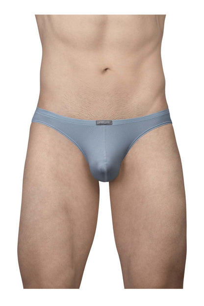 ErgoWear ew1806 x4d se stone blue men’s briefs with smooth stretchy fabric and subtle brand tag on the waistband