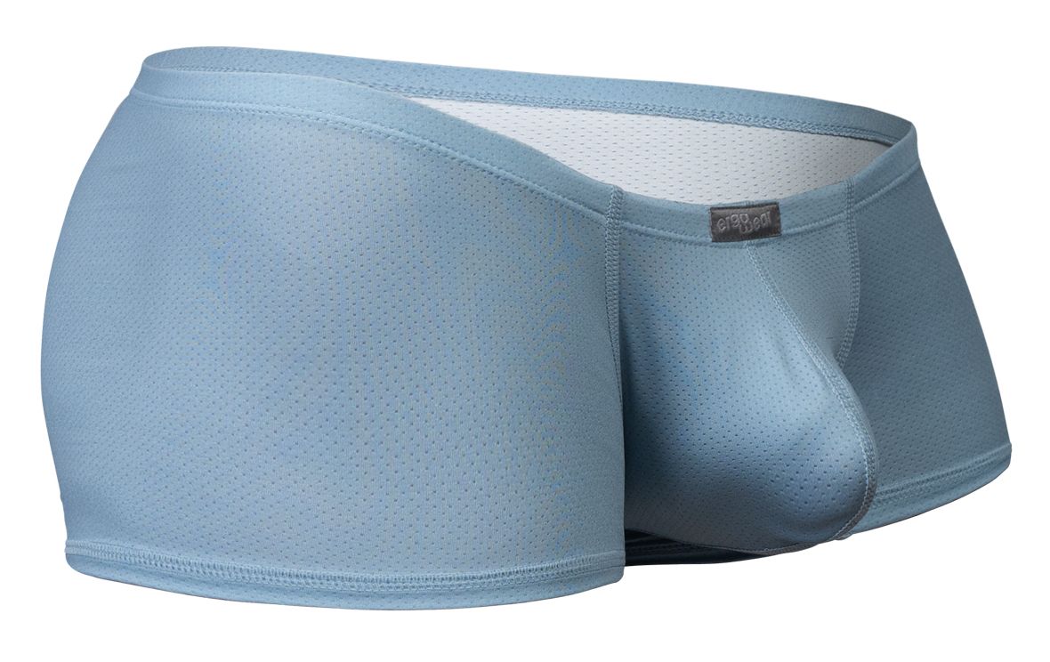 Ergo-wear ew1807 x4d se trunks light blue mesh briefs with textured pattern and black brand tag on waistband