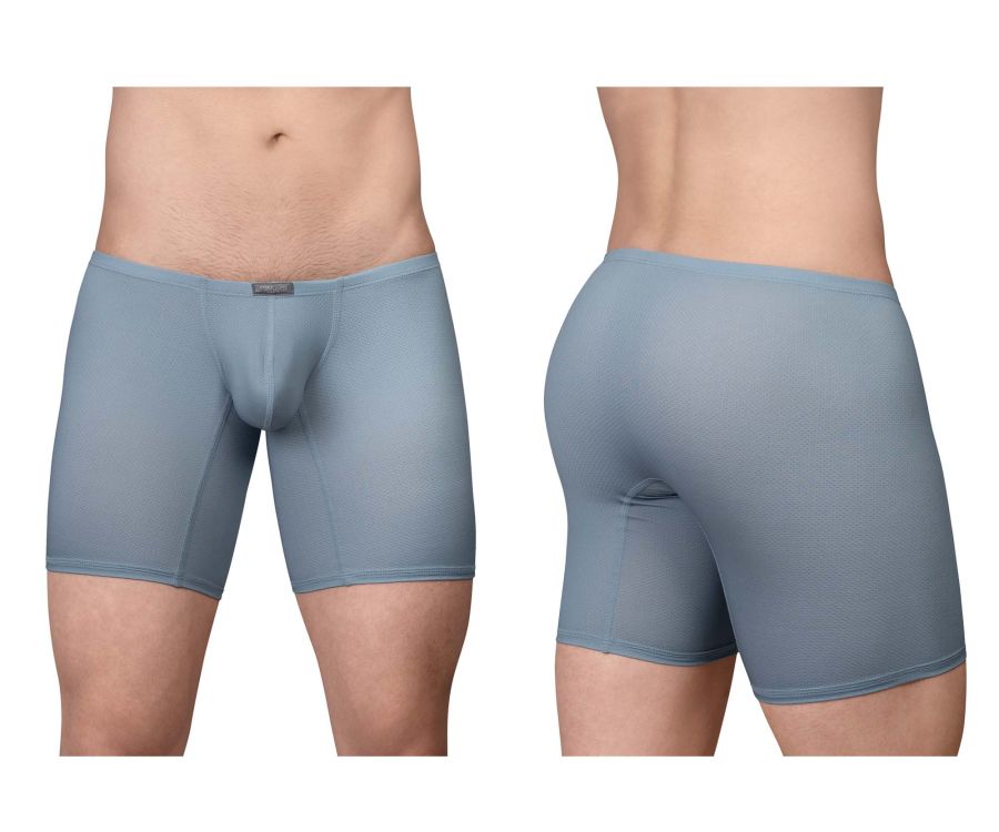 Light blue form-fitting ergoWear ew1808 x4d se boxer briefs with subtle textured pattern and small brand tag at waistband