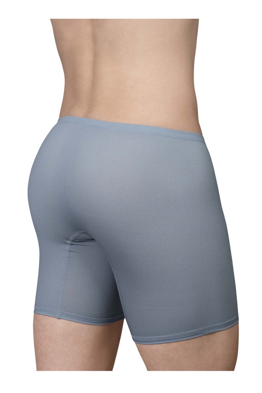 Ergo wear ew1808 x4d se men’s boxer briefs in stone blue with smooth gray textured form-fitting fabric