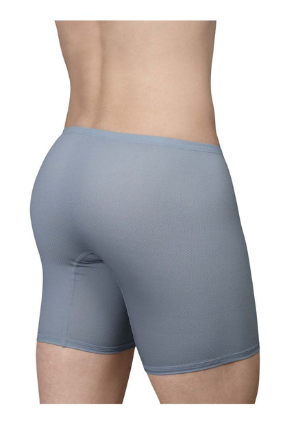 Ergo wear ew1808 x4d se men’s boxer briefs in stone blue with smooth gray textured form-fitting fabric