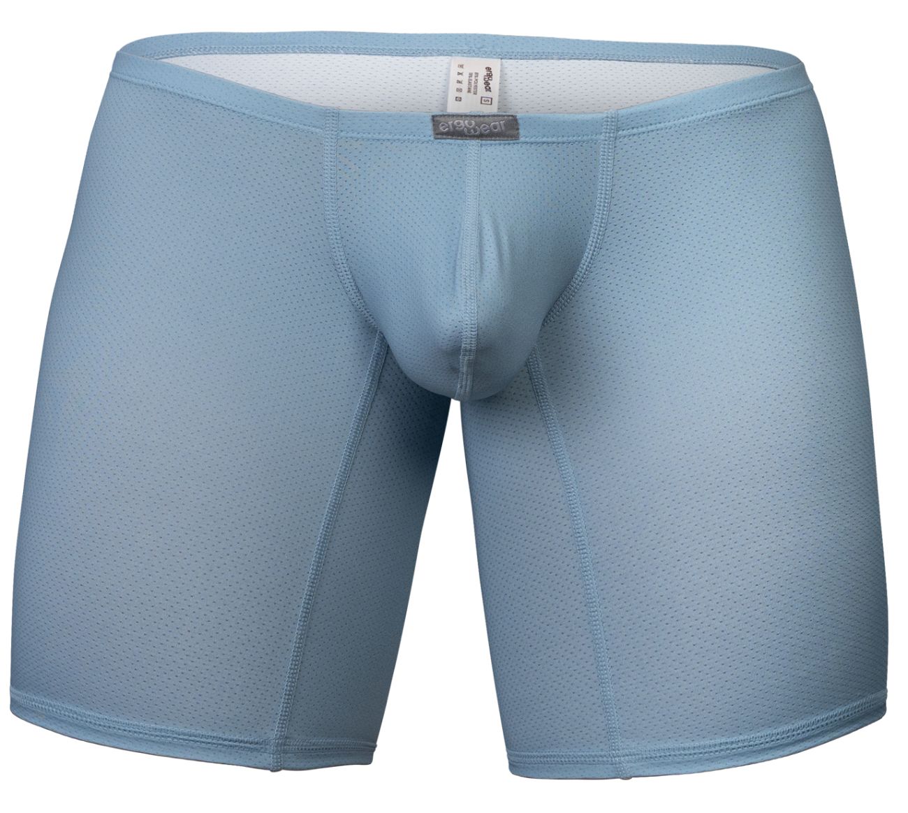 Stone blue erowear ew1808 x4d se breathable mesh boxer briefs with supportive design and branded tag