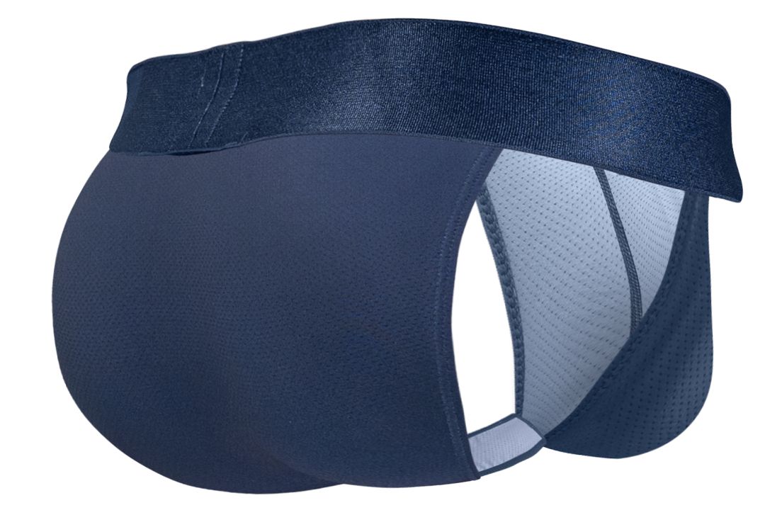 Navy blue ergowear ew1813 max bold se bikini briefs with mesh side panel and elastic waistband for athletic use
