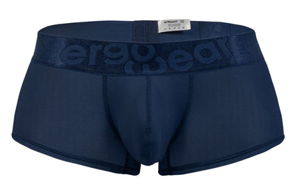 Ergowear ew1814 max bold se trunks in dark blue navy ergonomic briefs with embossed logo waistband visible from front
