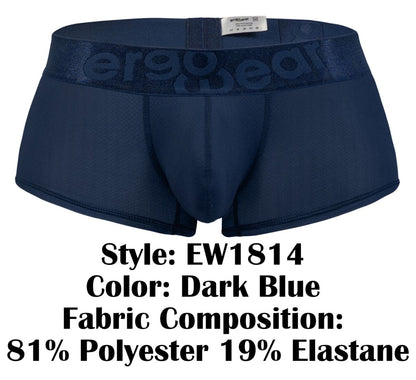 Dark blue ergo wear ew1814 max bold se ergonomic briefs with stretchy waistband and embossed logo