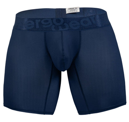 Navy blue ergo wear ew1815 max bold se ergonomic boxer briefs with matching waistband and embossed logo