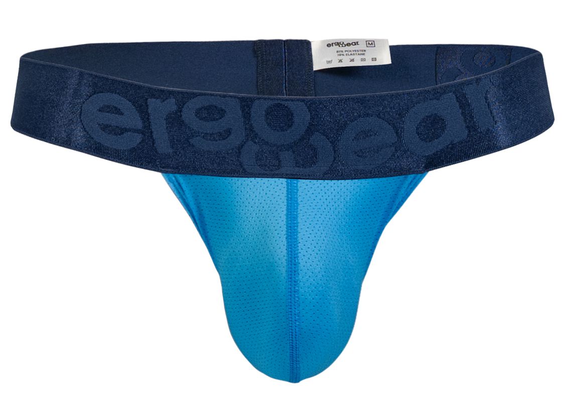 Navy blue and bright blue ergoWear ew1820 max bold se g-string with ergonomic support and mesh front panel in river blue