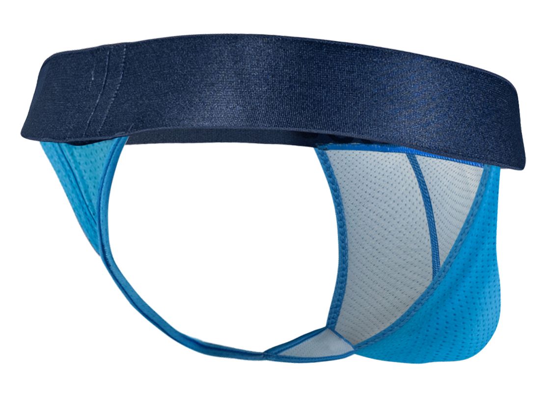 Ergowear ew1820 max bold se g-string in blue and gray with navy elastic waistband designed for athletic use