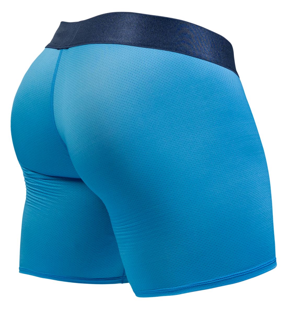 ErgoWear ew1823 max bold se boxer briefs in river blue with a dark navy waistband for athletic support