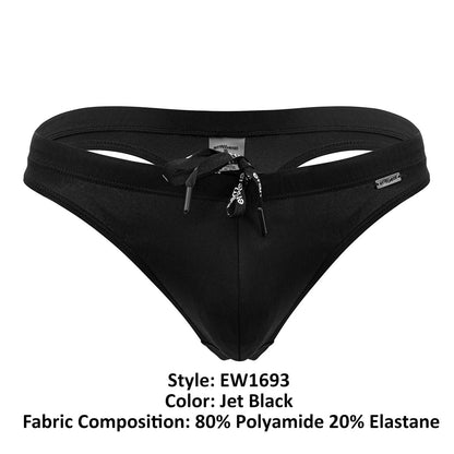 ErgoWear EW1693 X4D SW Schwimm-Tangas, Farbe Jet Black