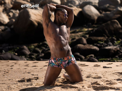 ErgoWear EW1696 FEEL SW Badehose Farbe Rosa Blätter