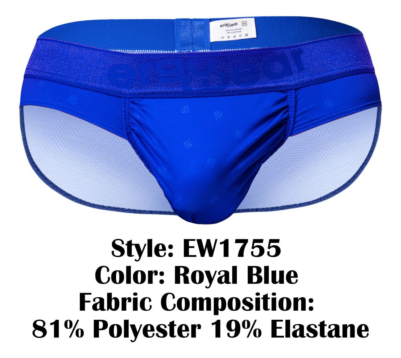ErgoWear EW1755 FEEL SE Boxers, couleur bleu roi.