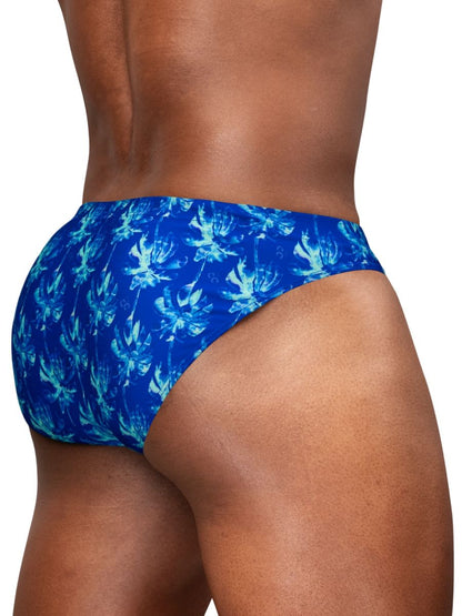 ErgoWear ew1826 feel sw royal blue swim bikini with blue floral tie-dye pattern for beach and pool use