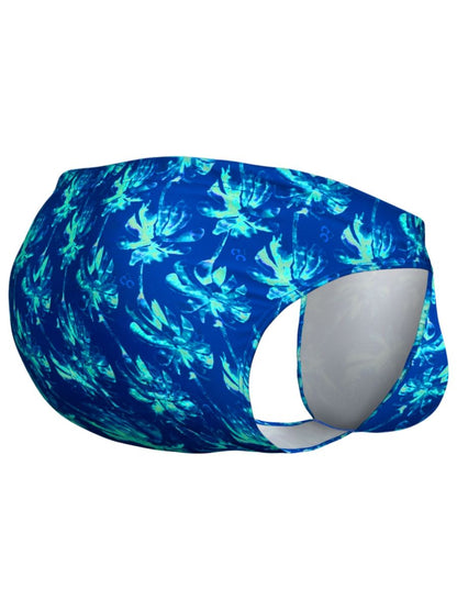 Blue and teal floral-patterned swim bikini with cut-out design from ergowear ew1826 feel sw collection