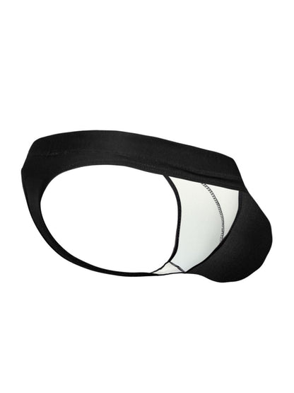 Black and white ergoWear EW1830 X4D SW swim thongs with sleek form-fitting athletic briefs design
