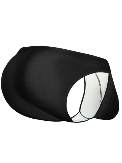ErgoWear ew1831 x4d sw black swim bikini with white side panel and black stitching along side seam