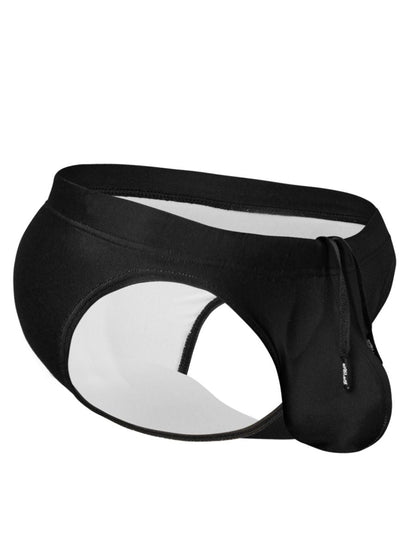Black swim trunks ergo wear ew1831 x4d sw bikini with white interior and side zipper closure for swimming use