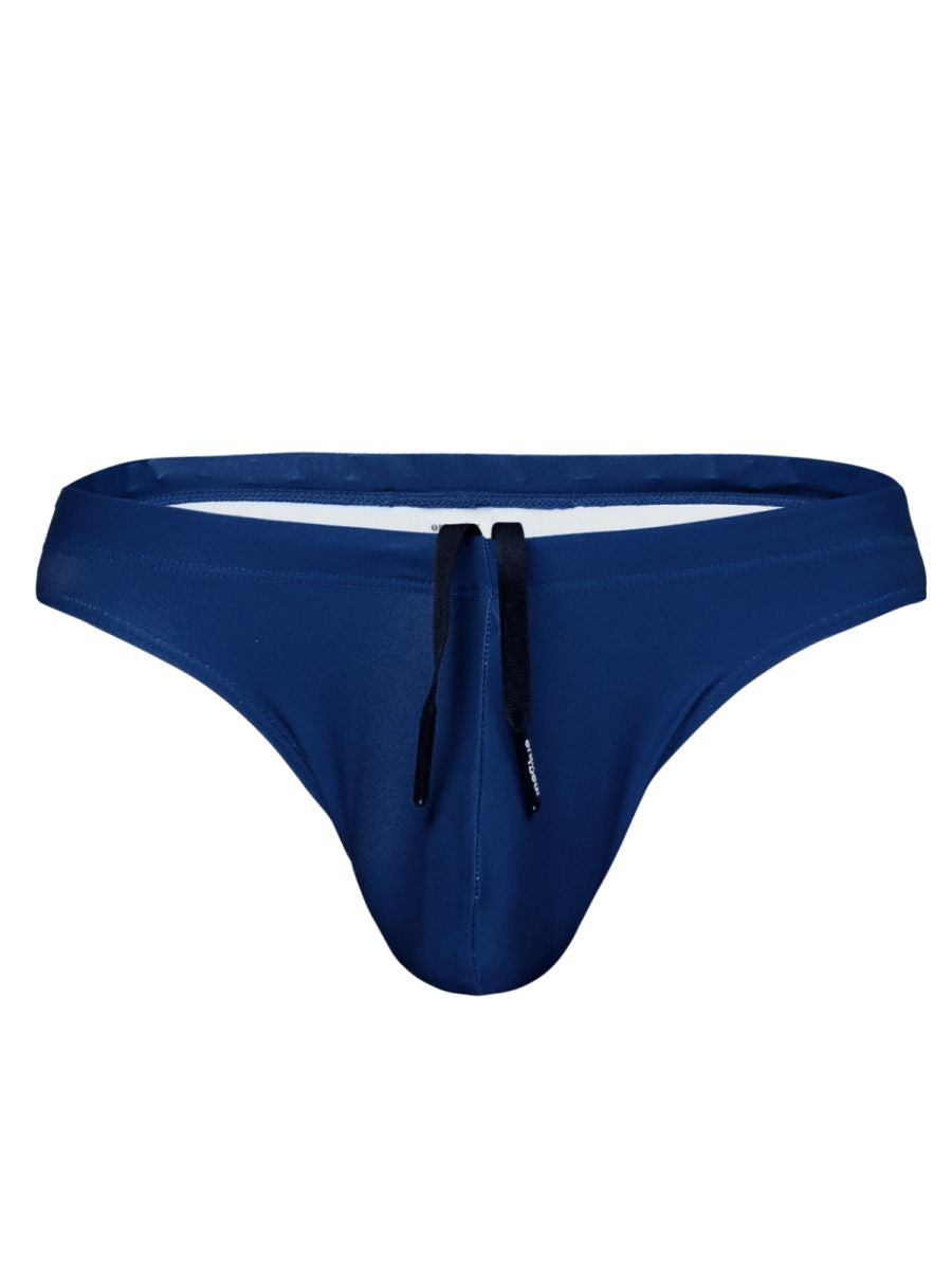 Navy blue ErgoWear EW1832 X4D swim thongs with black drawstrings designed for comfortable beachwear
