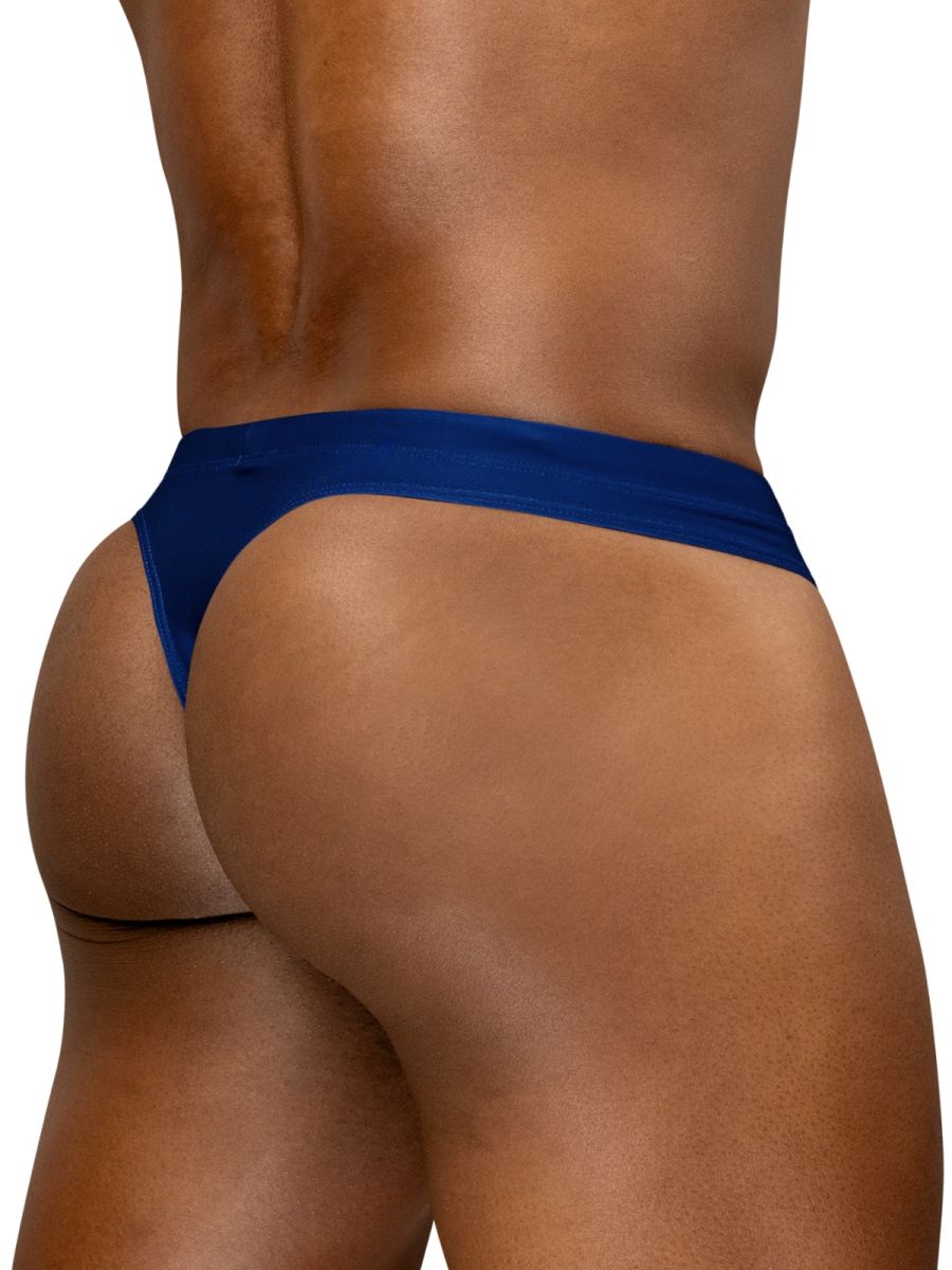 Blue indigo ergoWear EW1832 X4D SW swim thong with smooth fitted design shown from the back side